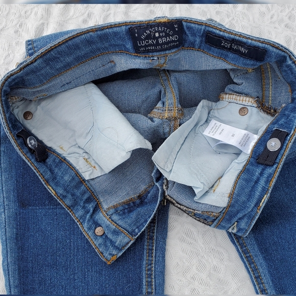 SOLD Lucky Brand Patchwork Jeans Size 12 - Picture 3 of 6